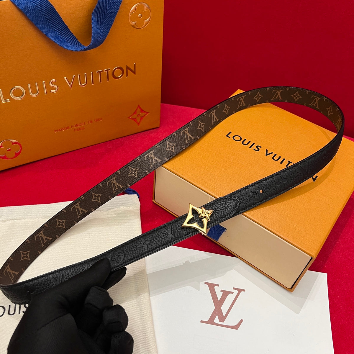 Ремінь Louis Vuitton з текстилю — фото 4