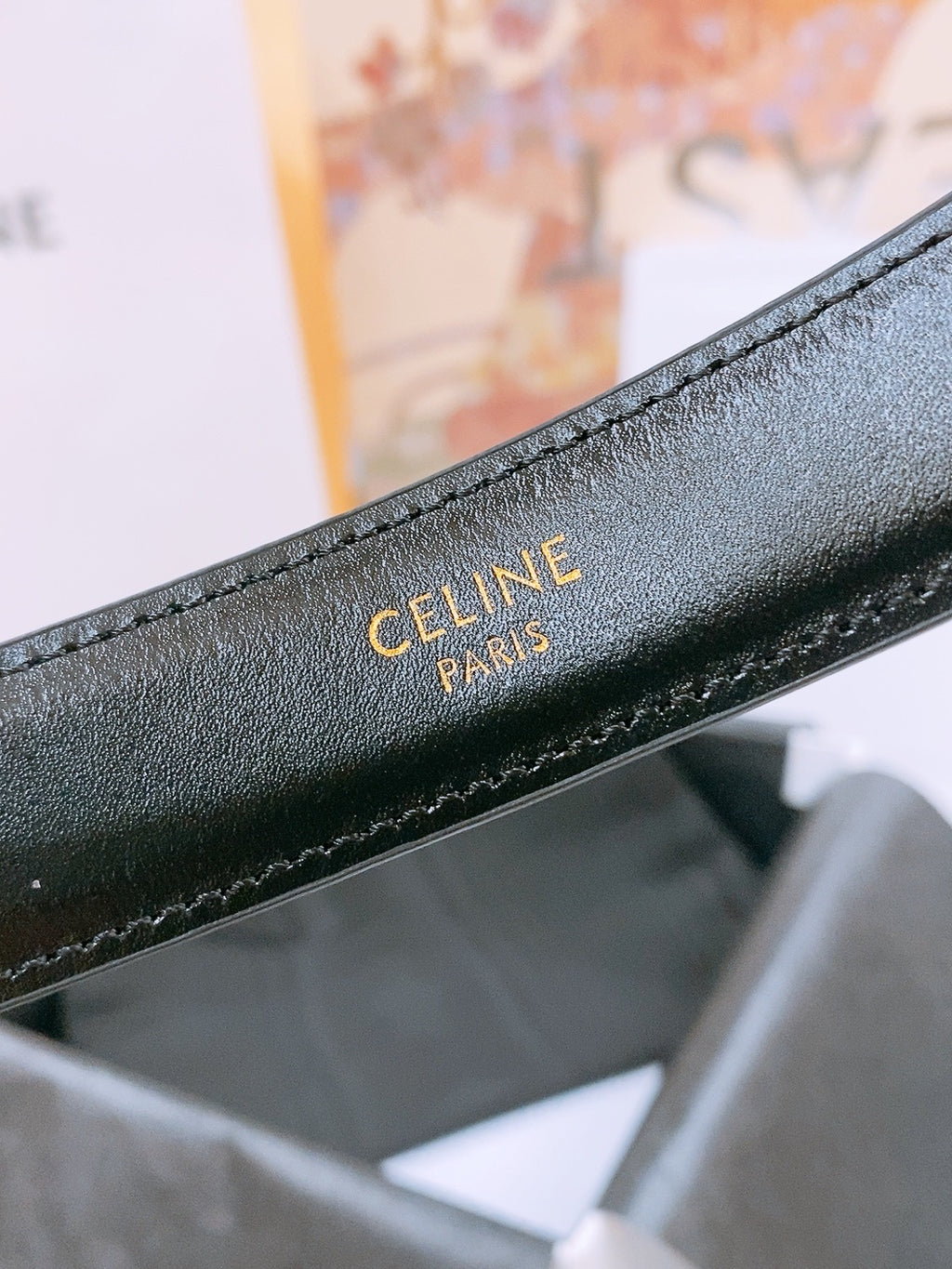 Ремінь Celine з натуральної шкіри теляти — фото 5