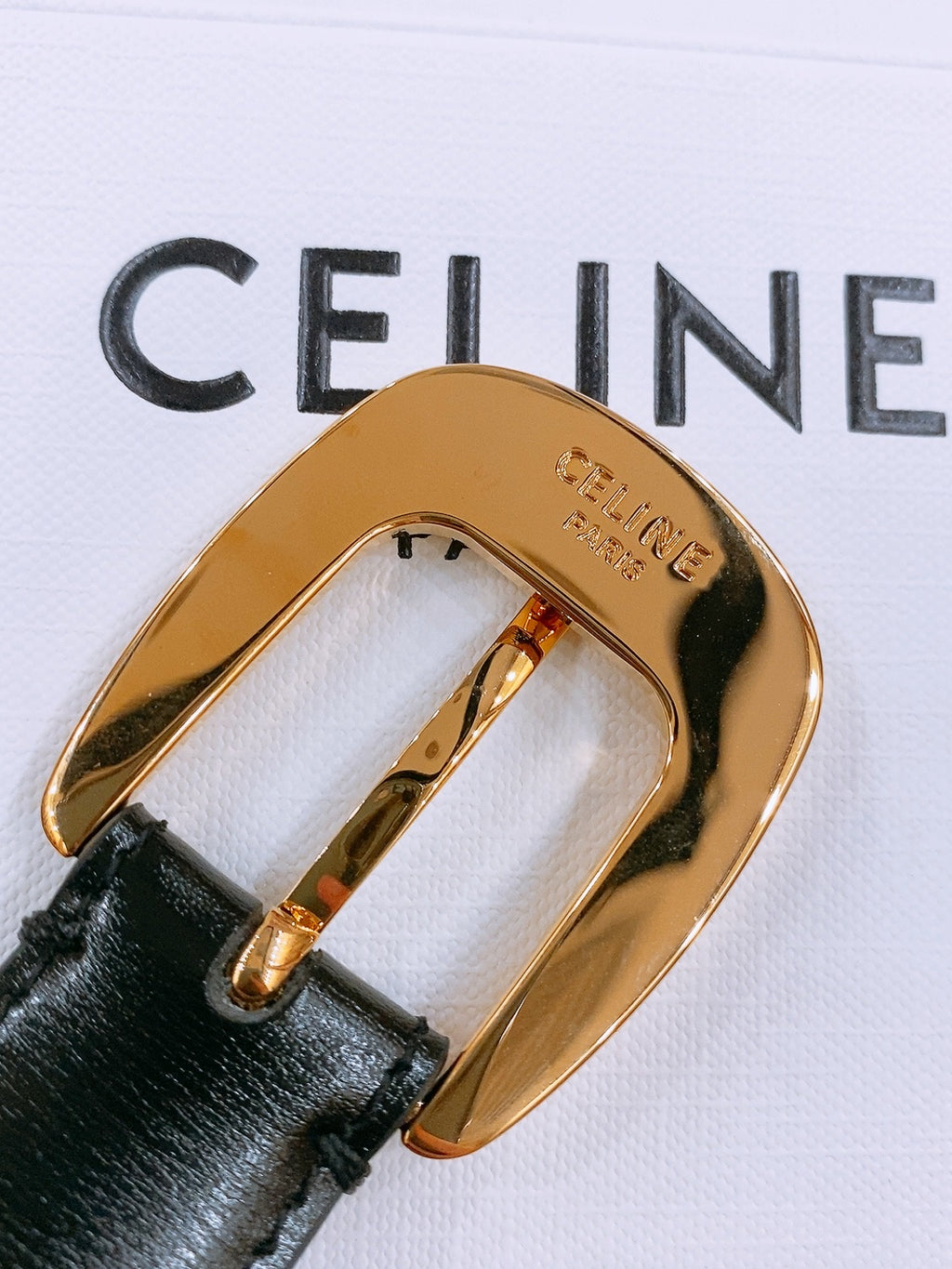 Ремінь Celine з натуральної шкіри теляти — фото 4