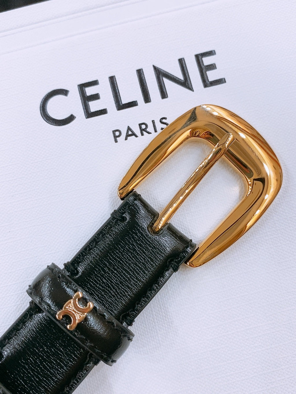 Ремінь Celine з натуральної шкіри теляти — фото 3