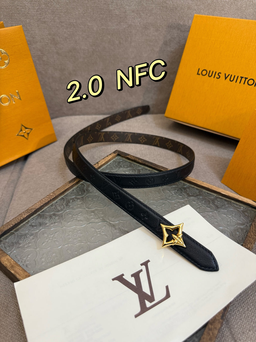 Ремінь Louis Vuitton з текстилю й натуральної шкіри — фото 2