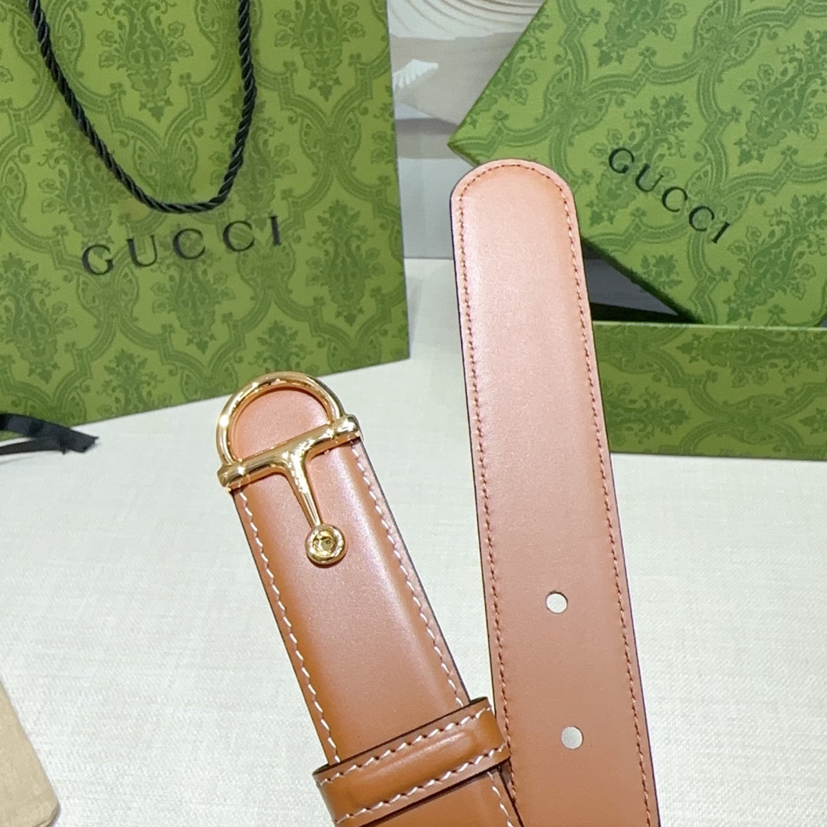 Ремінь Gucci з натуральної шкіри теляти — фото 4