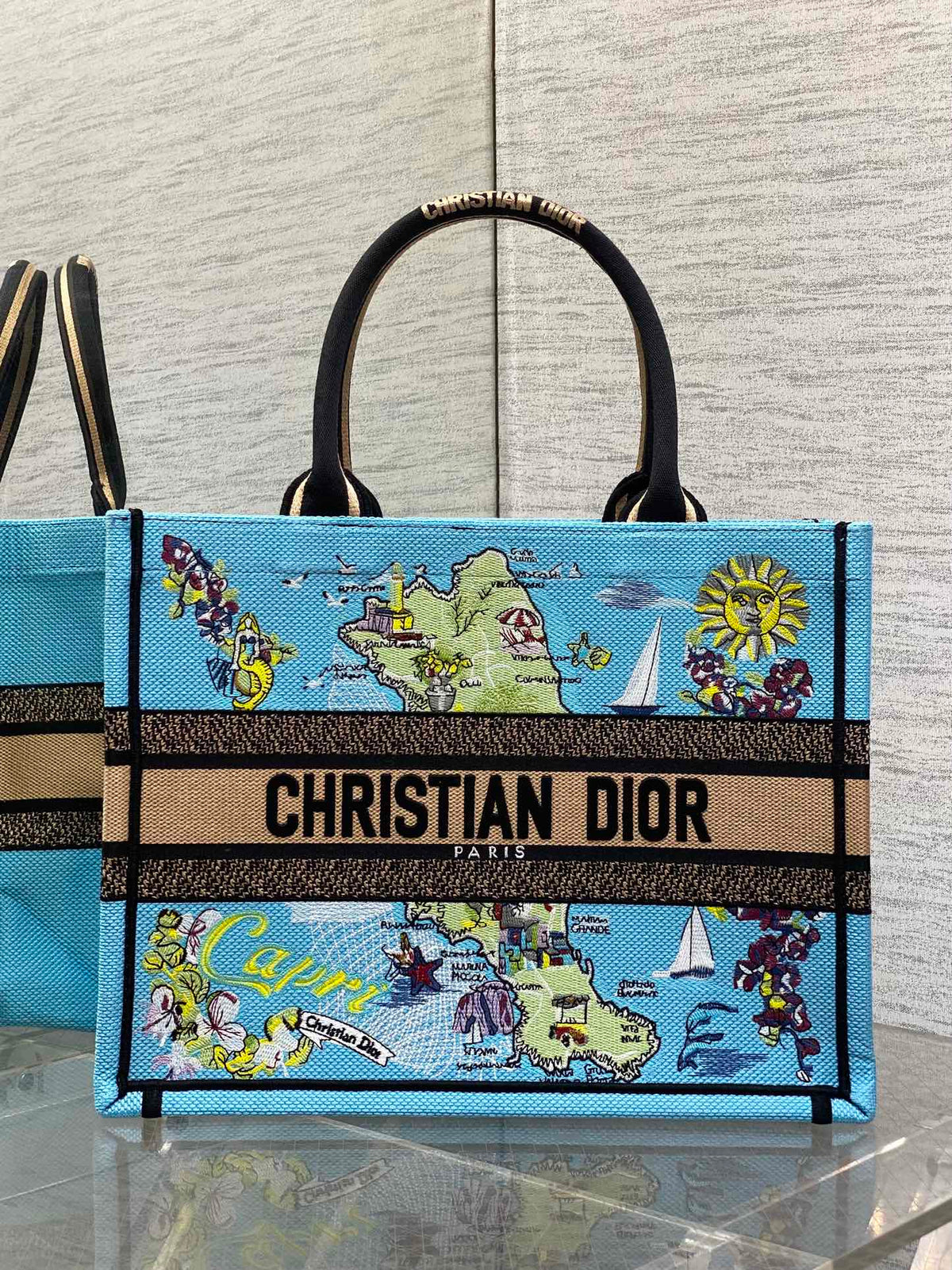 Середня сумка-тоут Dior з текстилю — фото 1