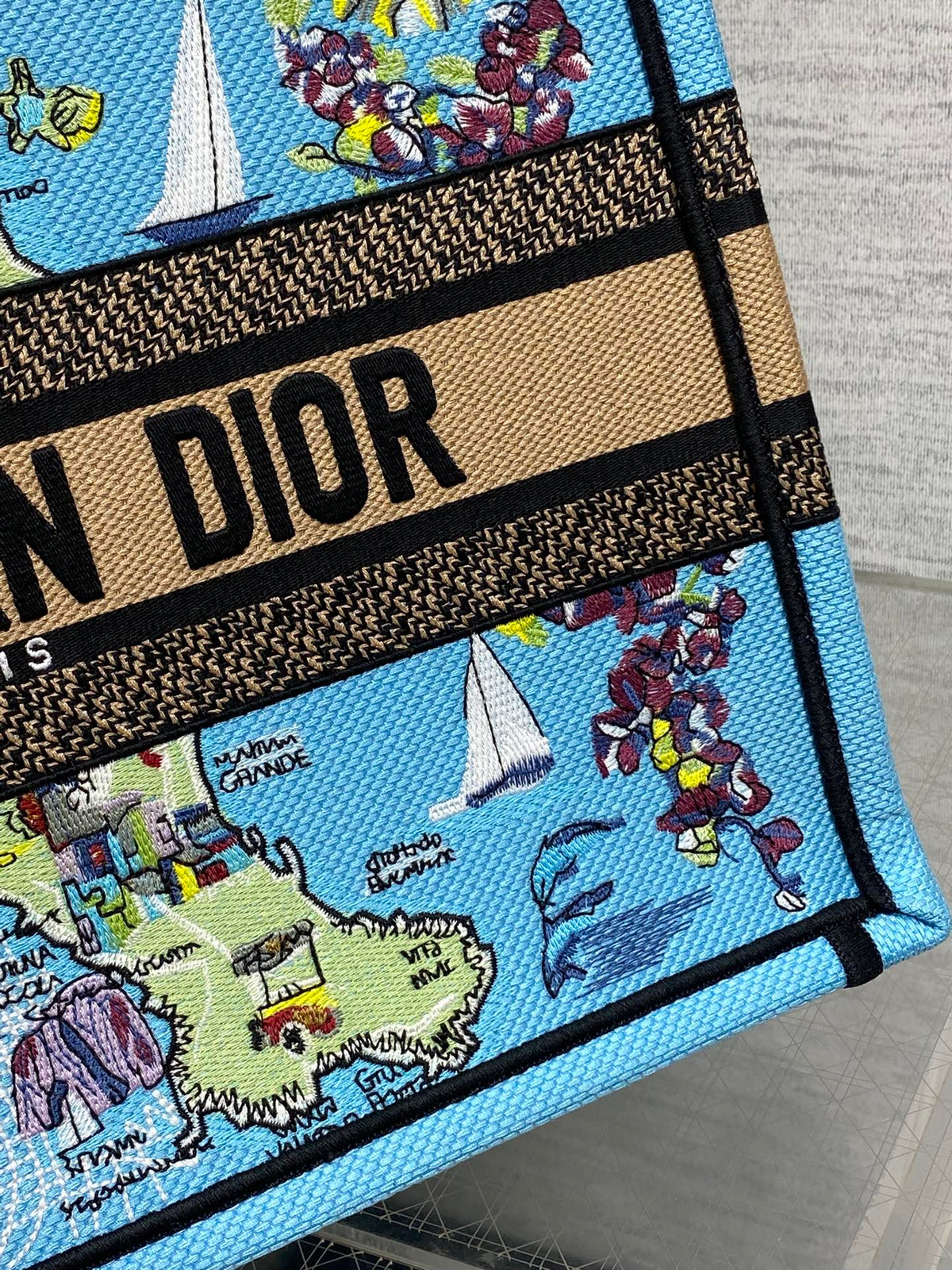 Середня сумка-тоут Dior з текстилю — фото 3