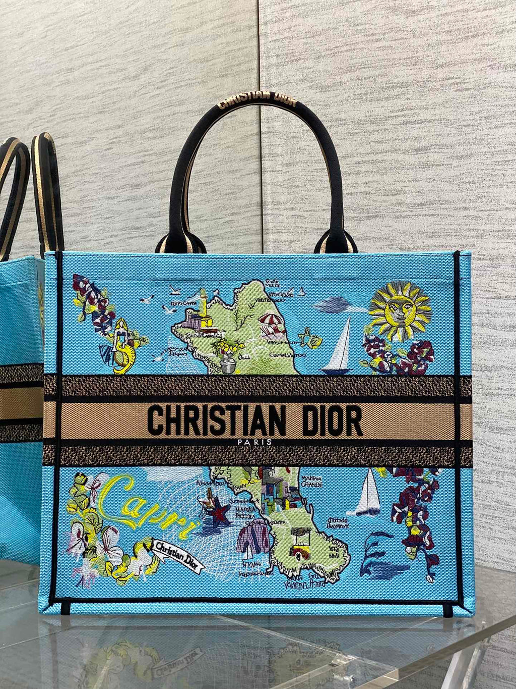 Велика сумка-тоут Dior з текстилю — фото 1