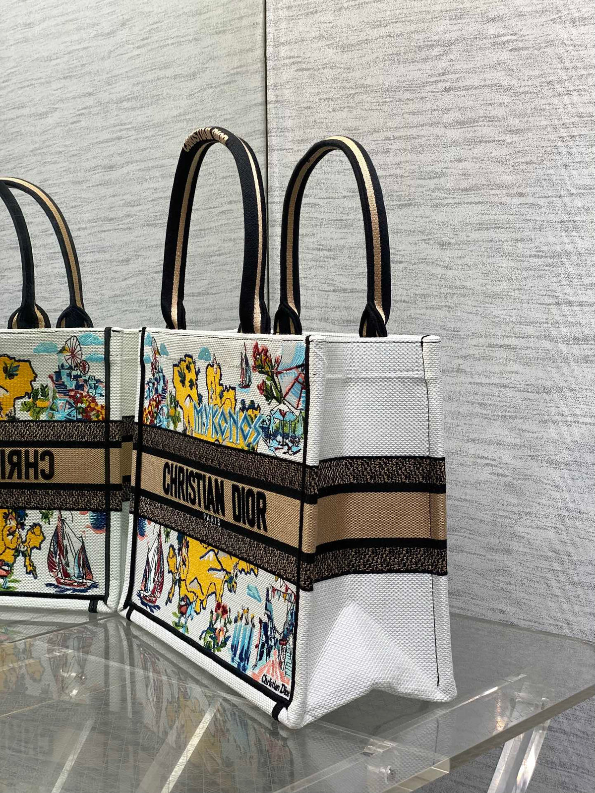 Середня сумка-тоут Dior з текстилю — фото 6