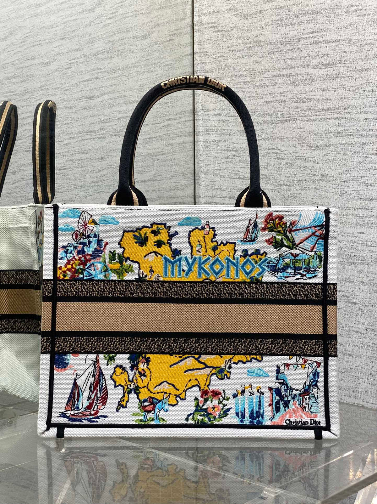 Середня сумка-тоут Dior з текстилю — фото 4
