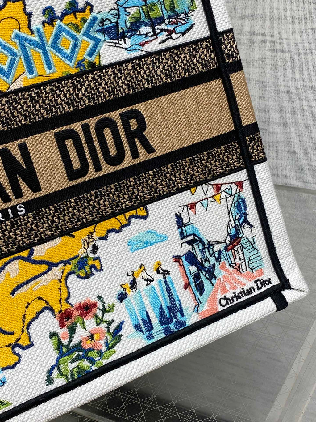 Середня сумка-тоут Dior з текстилю — фото 3