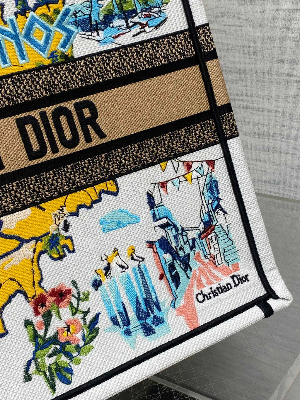 Велика сумка-тоут Dior з текстилю — фото 3