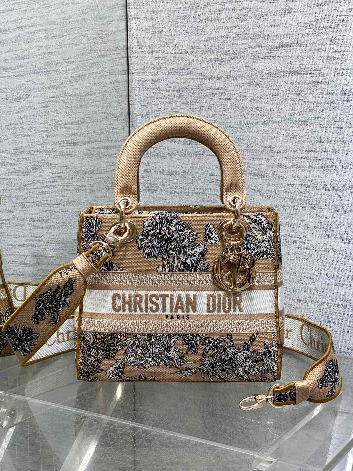 Сумка Dior Lady Dior з текстилю — фото 1