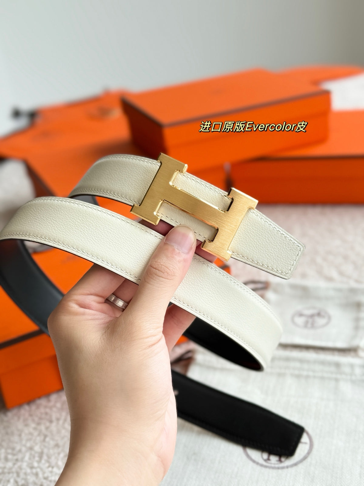Ремінь Hermès з шкіри Evercolor — фото 5