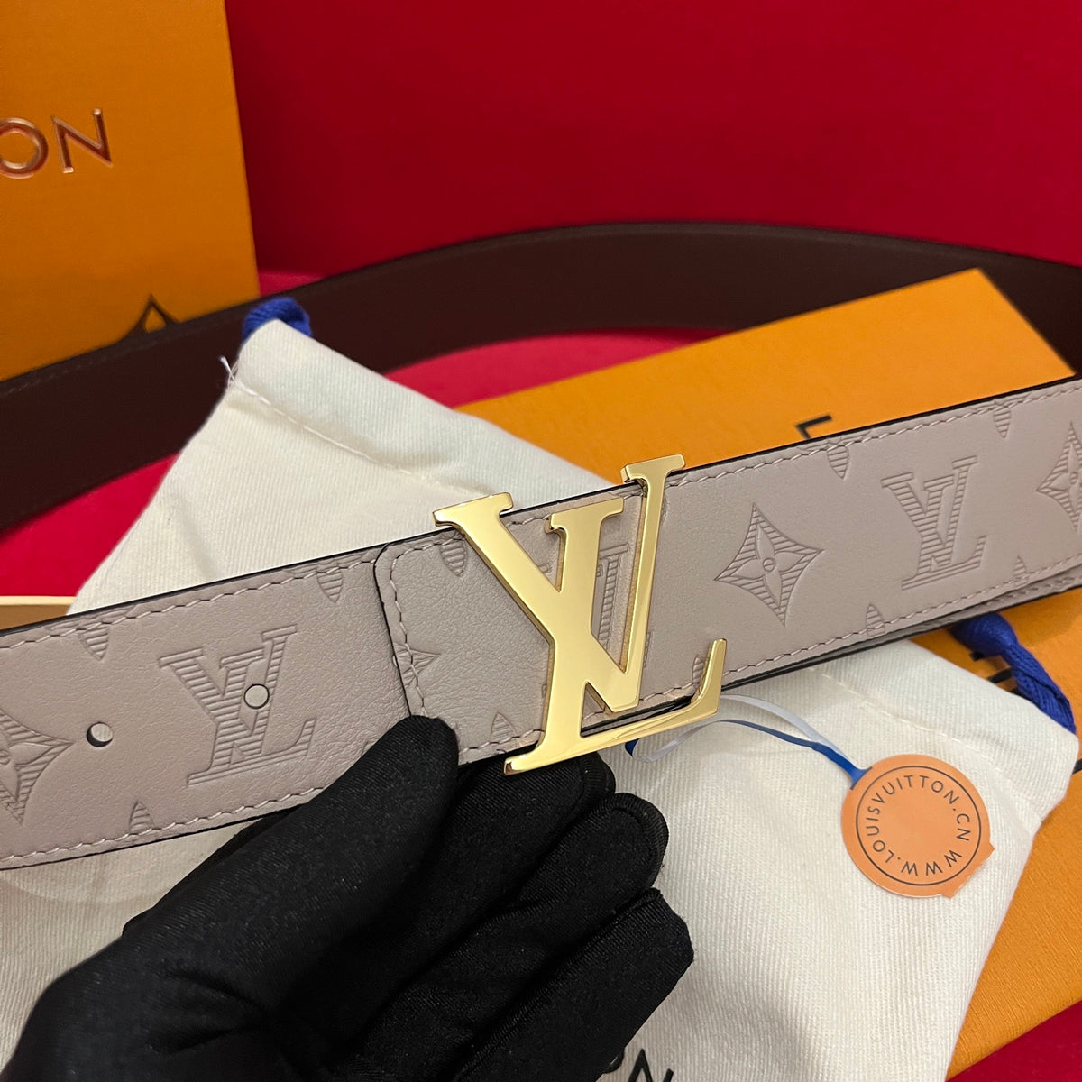Ремінь Louis Vuitton з натуральної шкіри — фото 2
