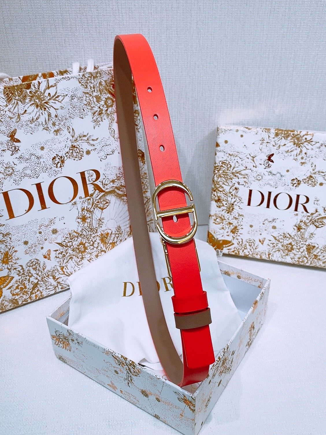 Ремінь Dior з натуральної шкіри теляти — фото 1