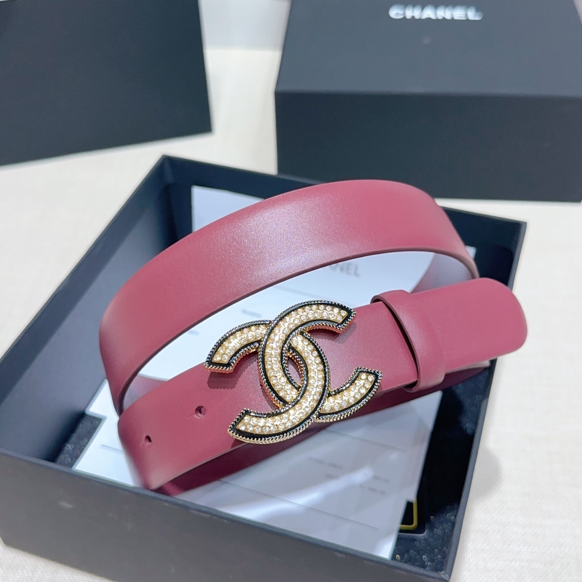 Ремінь Chanel з натуральної шкіри теляти — фото 3