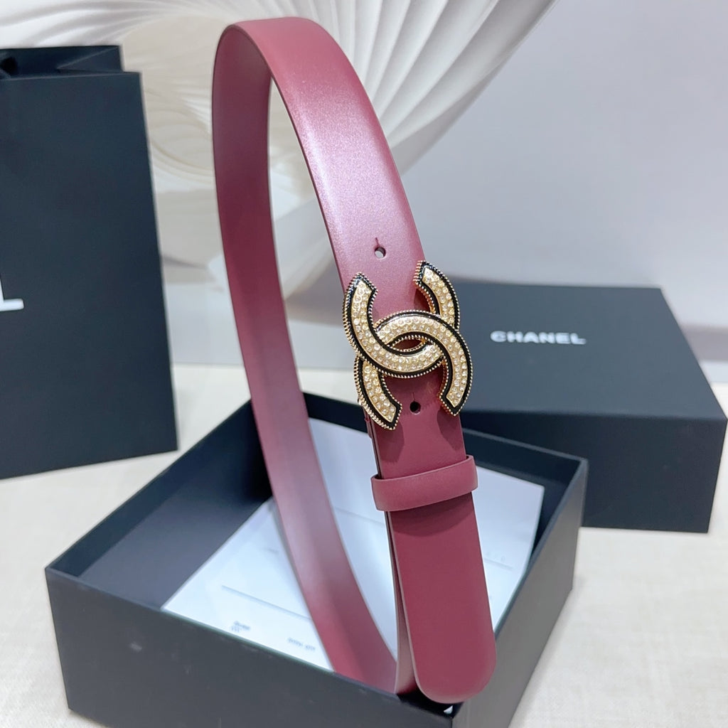 Ремінь Chanel з натуральної шкіри теляти — фото 2