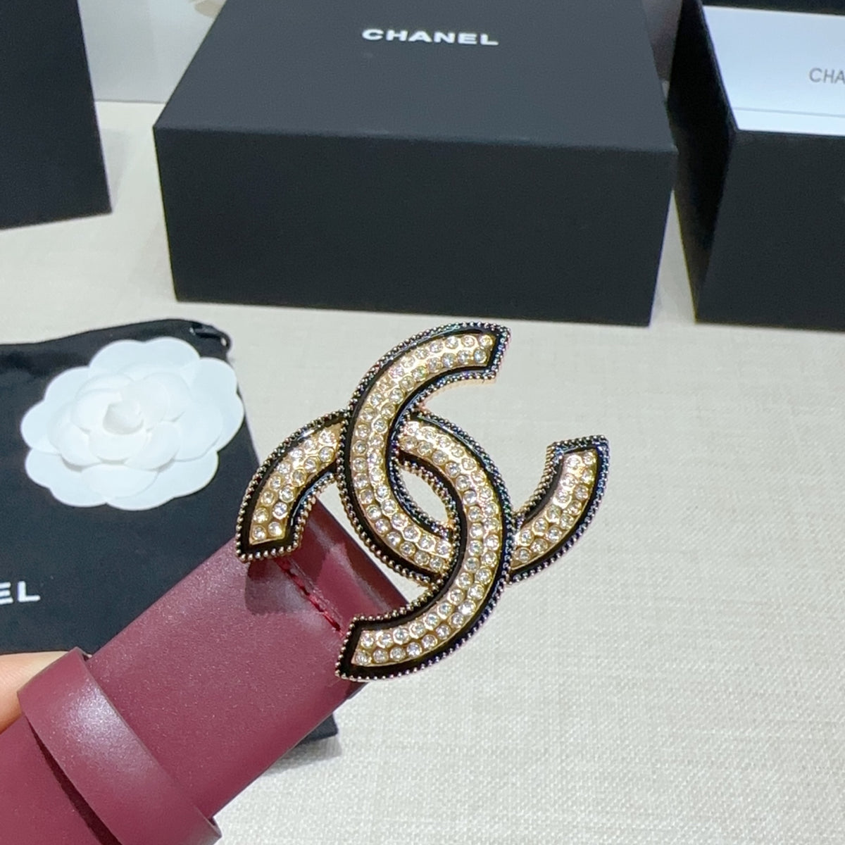Ремінь Chanel з натуральної шкіри теляти — фото 5