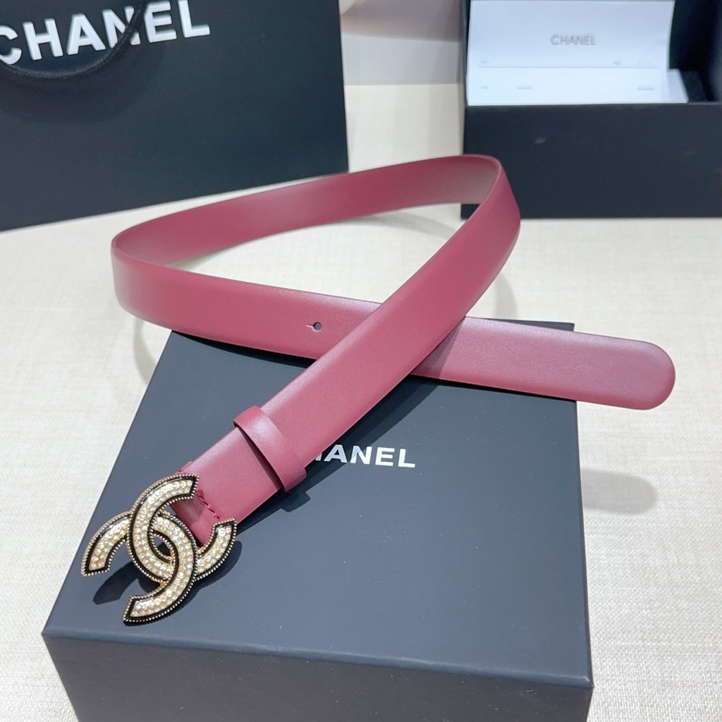 Ремінь Chanel з натуральної шкіри теляти — фото 4