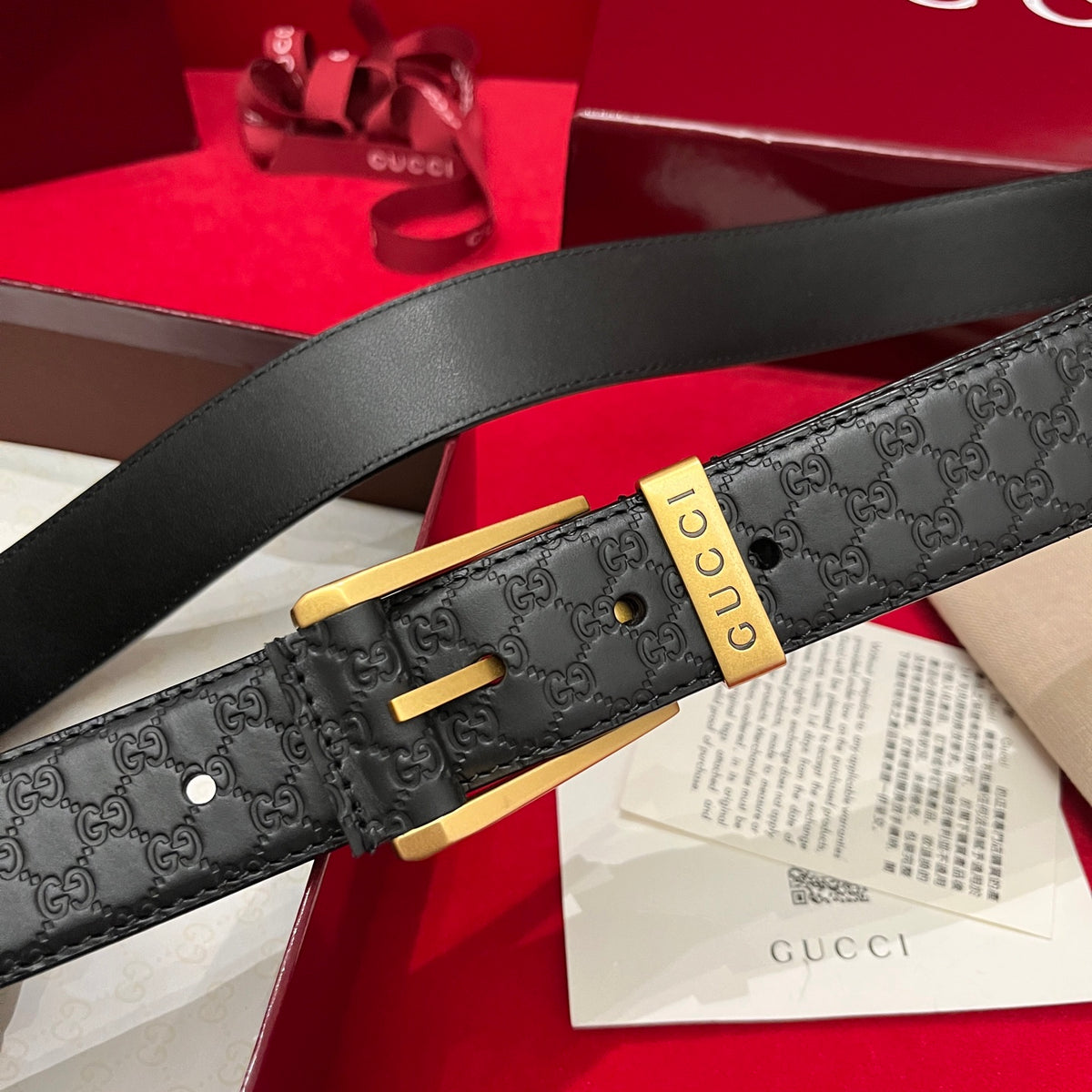 Ремінь Gucci з шкіри з пряжкою-штифтом — фото 3