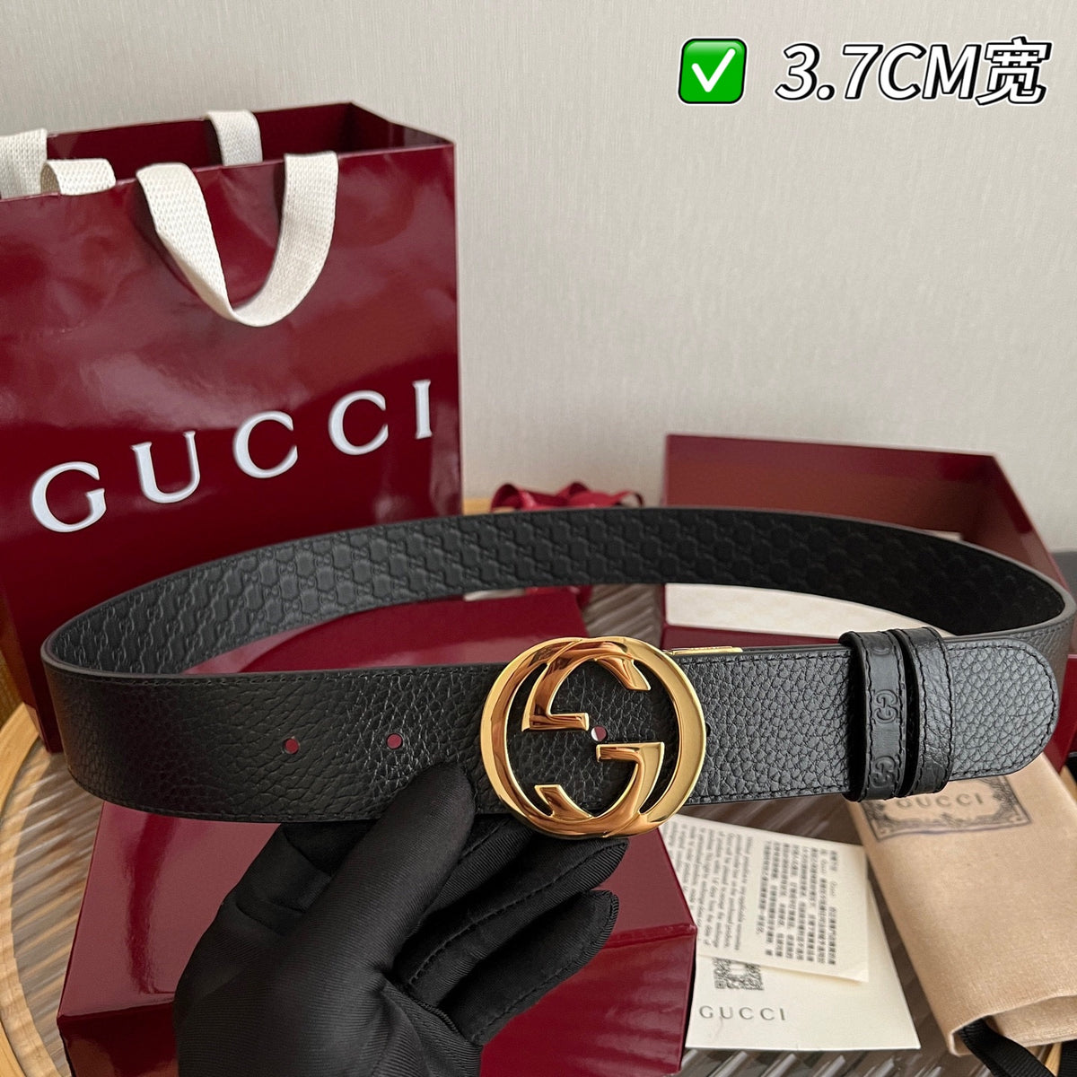 Ремінь Gucci з натуральної шкіри — фото 5