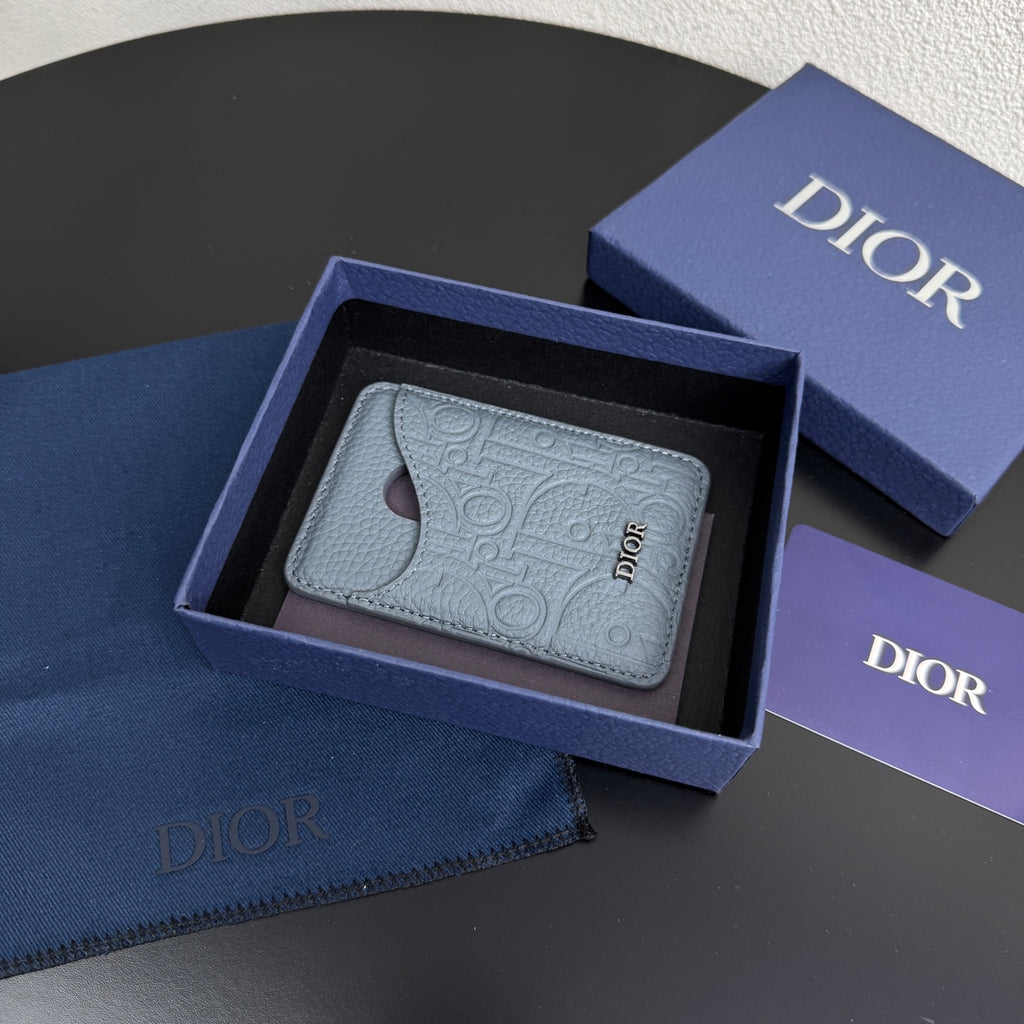 Кардхолдер Dior Saddle із тисненої натуральної шкіри — фото 5