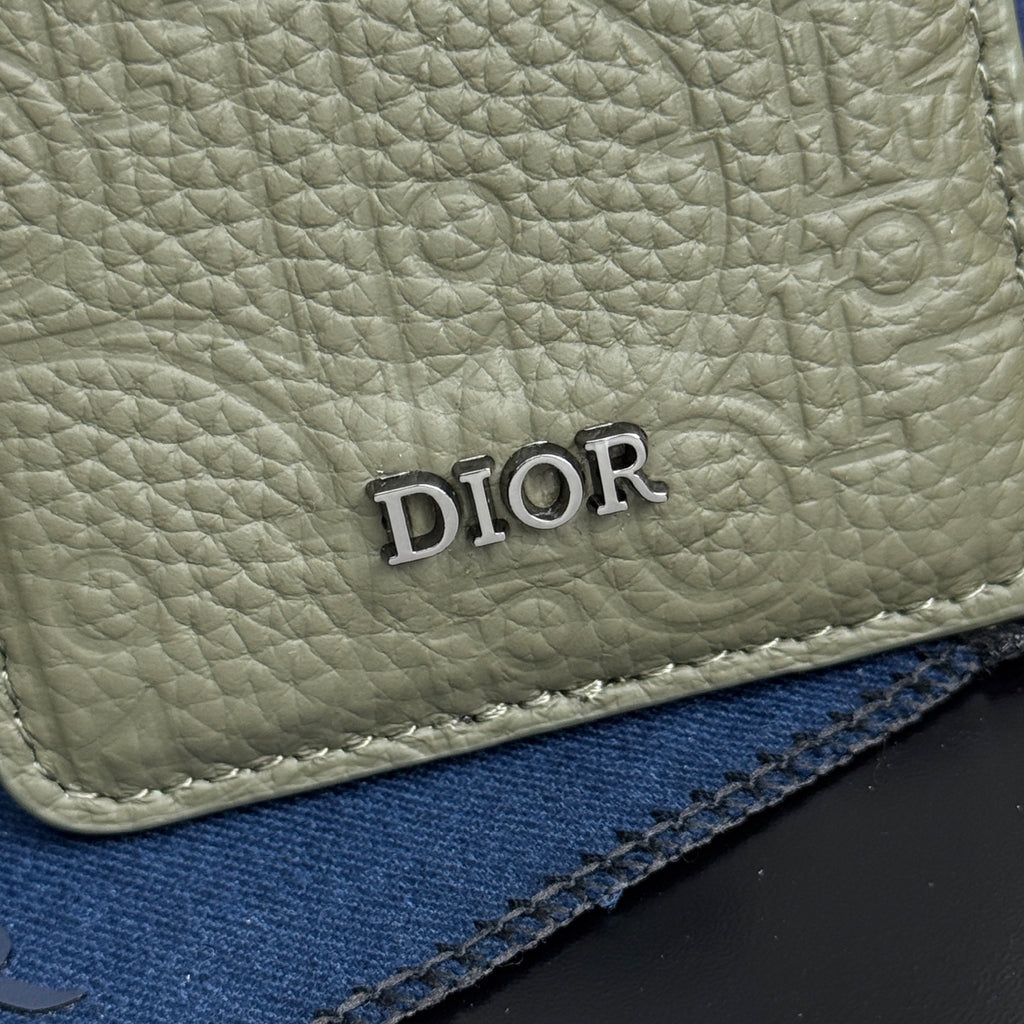 Кардхолдер Dior Saddle із тисненої натуральної шкіри — фото 6
