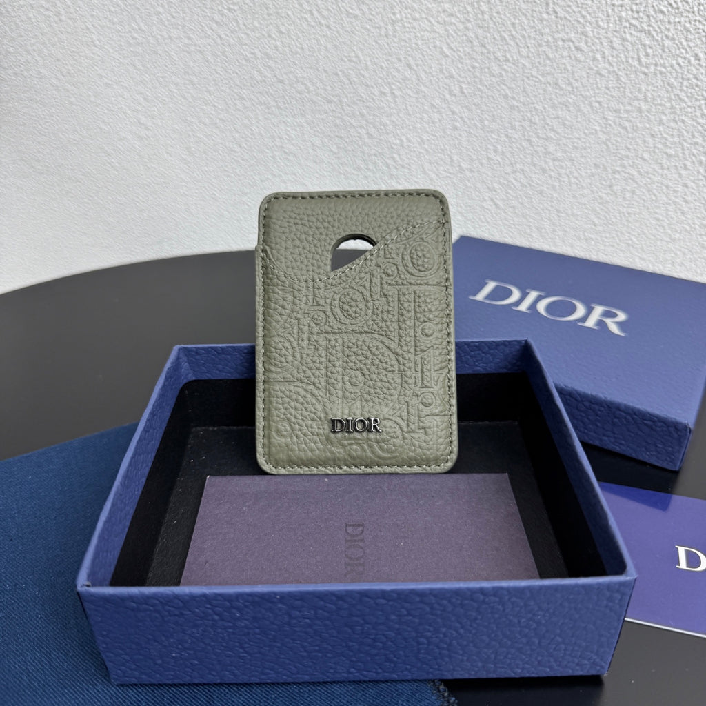 Кардхолдер Dior Saddle із тисненої натуральної шкіри — фото 2
