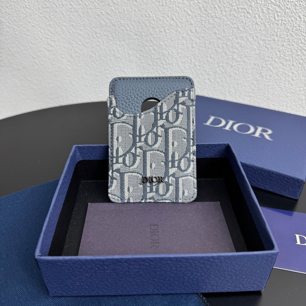 Кардхолдер Dior Saddle із тисненої натуральної шкіри — фото 2