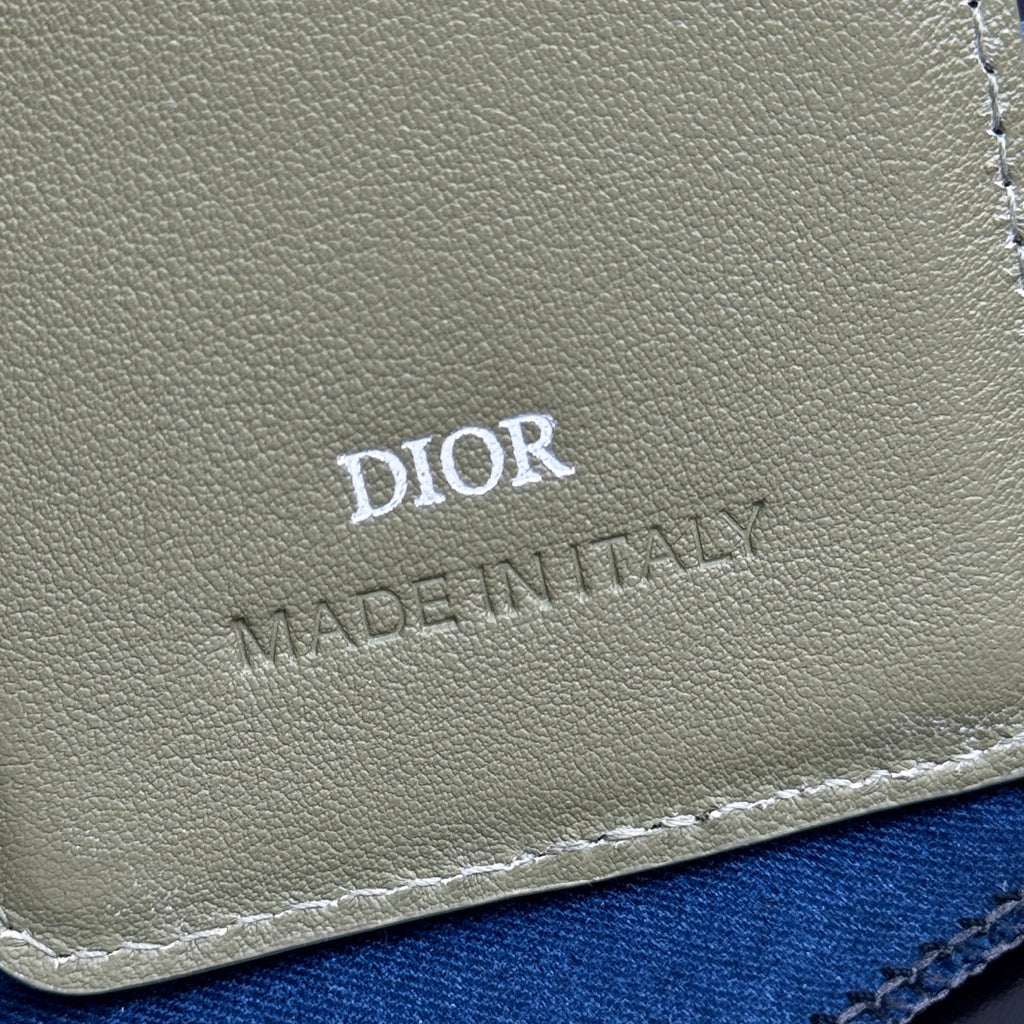 Кардхолдер Dior Saddle із тисненої натуральної шкіри — фото 9