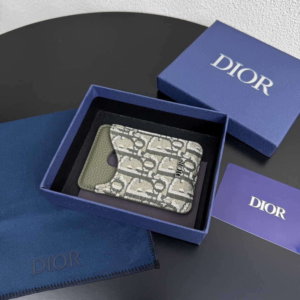 Кардхолдер Dior Saddle із тисненої натуральної шкіри — фото 5