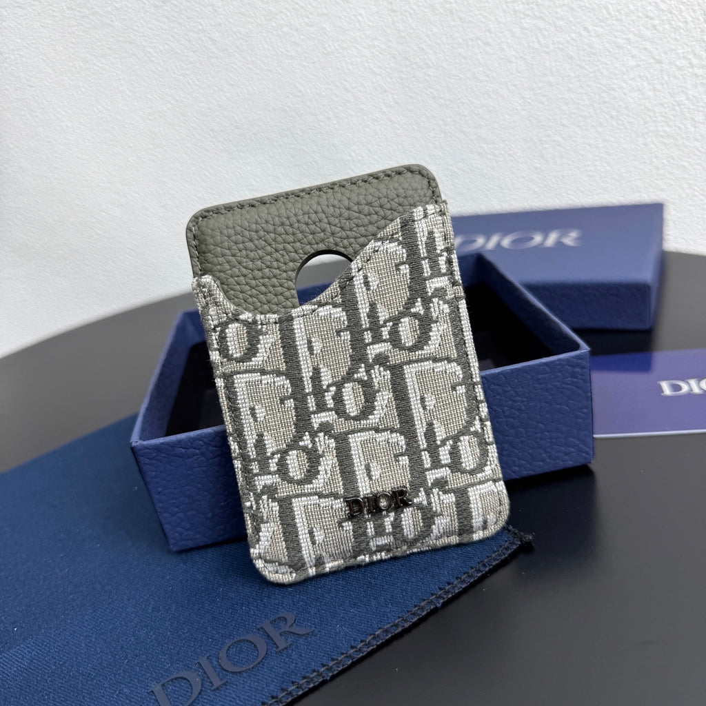Кардхолдер Dior Saddle із тисненої натуральної шкіри — фото 4