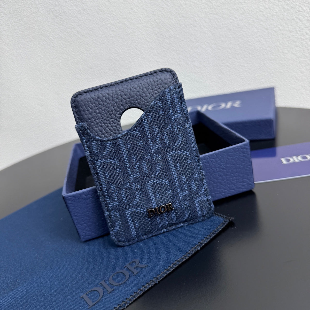 Кардхолдер Dior Saddle із тисненої натуральної шкіри — фото 7