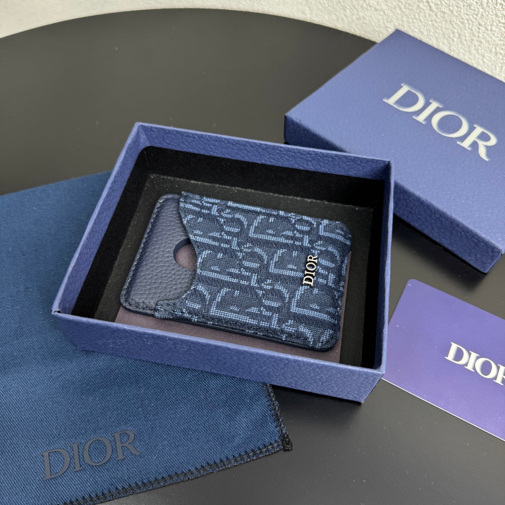 Кардхолдер Dior Saddle із тисненої натуральної шкіри — фото 4