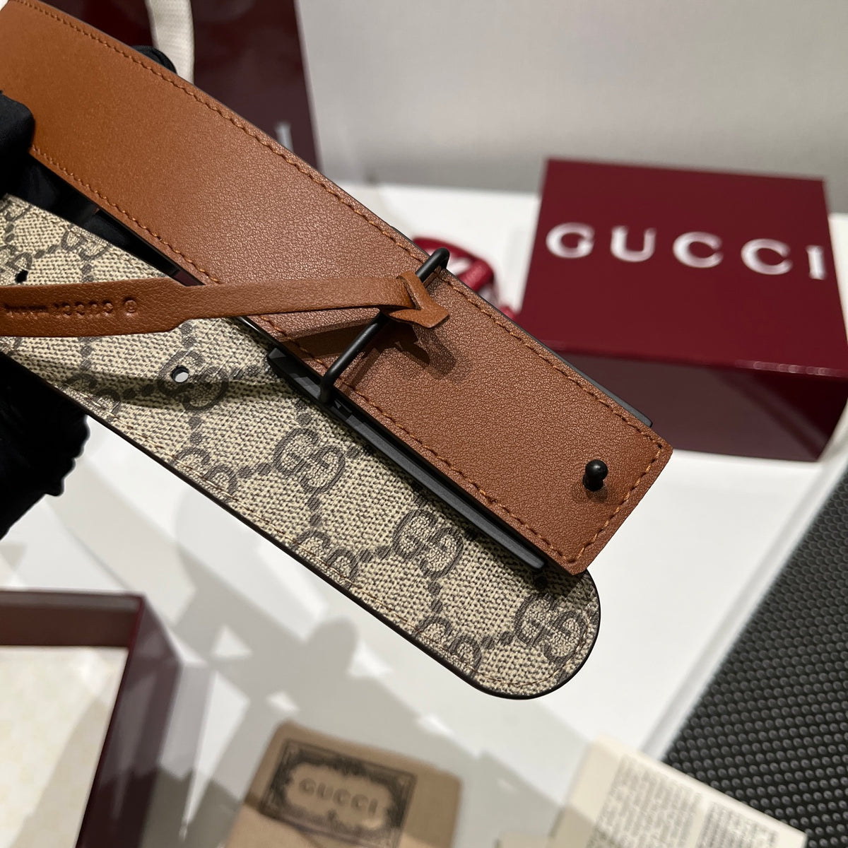 Ремінь Gucci Double G з шкіри — фото 6