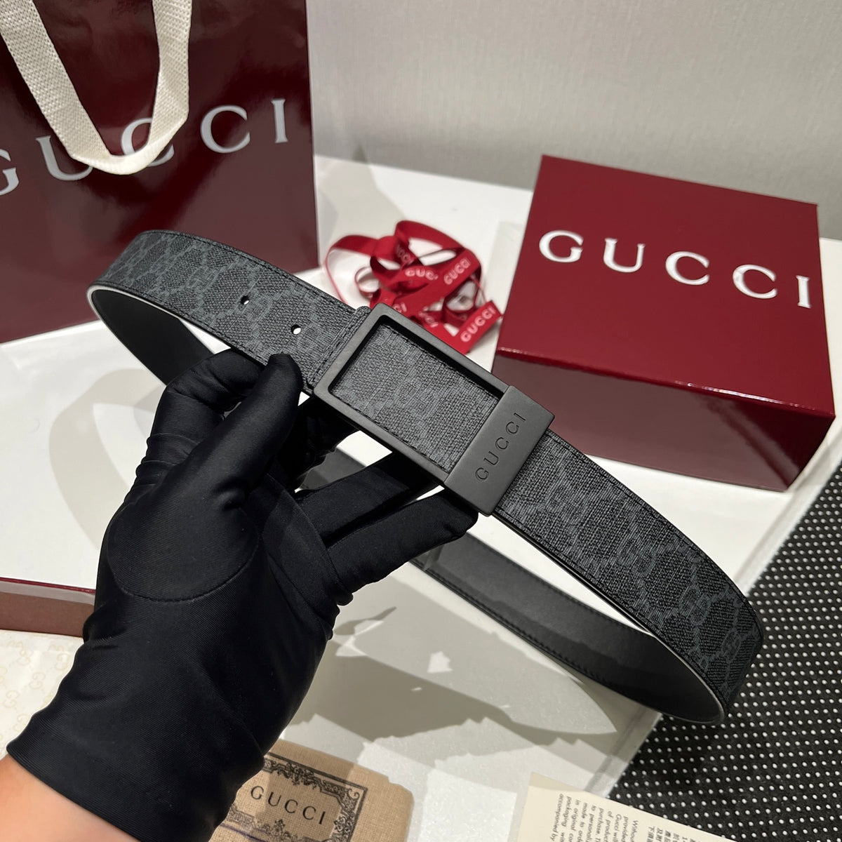 Ремінь Gucci Double G з шкіри — фото 1