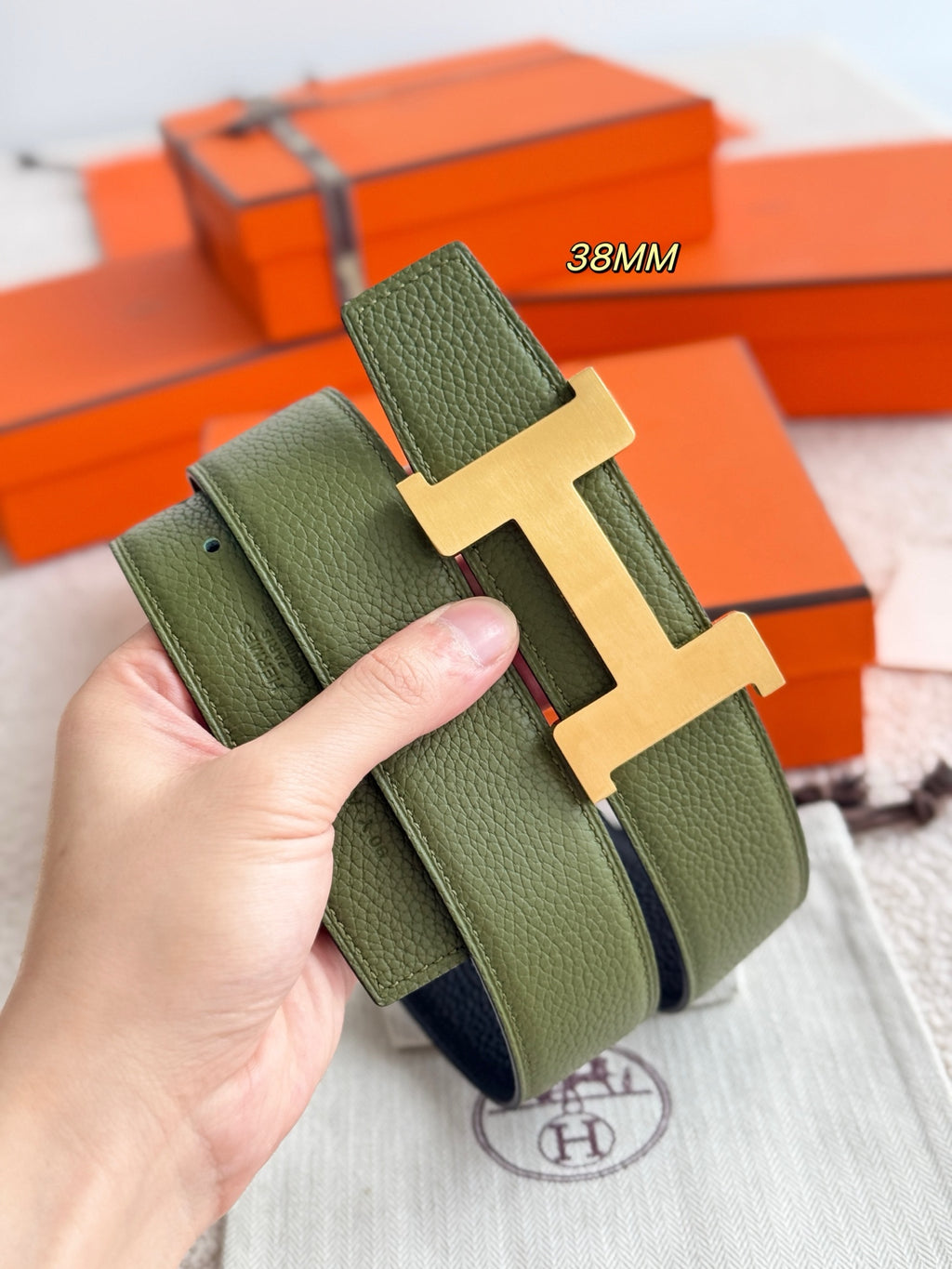 Ремінь Hermès з шкіри Togo — фото 2