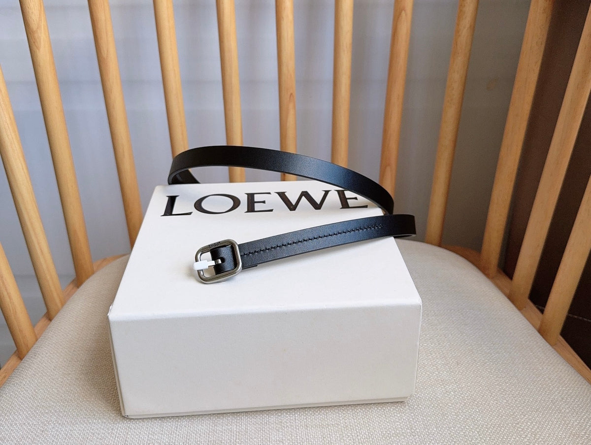 Ремінь Loewe з натуральної шкіри теляти з пряжкою-штифтом — фото 1