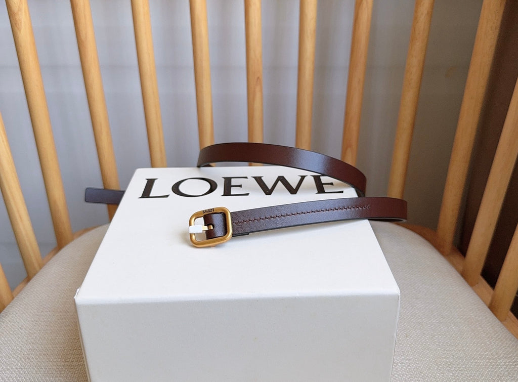 Ремінь Loewe з натуральної шкіри теляти з пряжкою-штифтом — фото 1