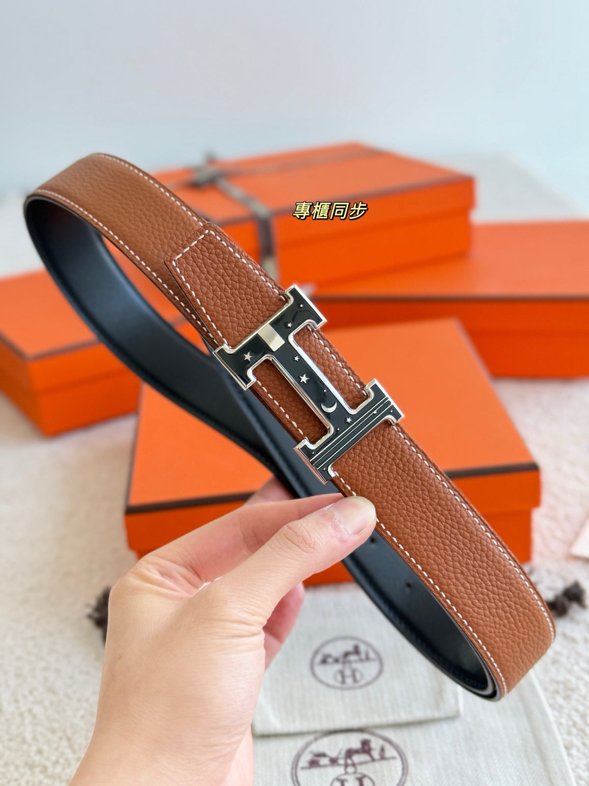 Ремінь Hermès з шкіри Togo — фото 2