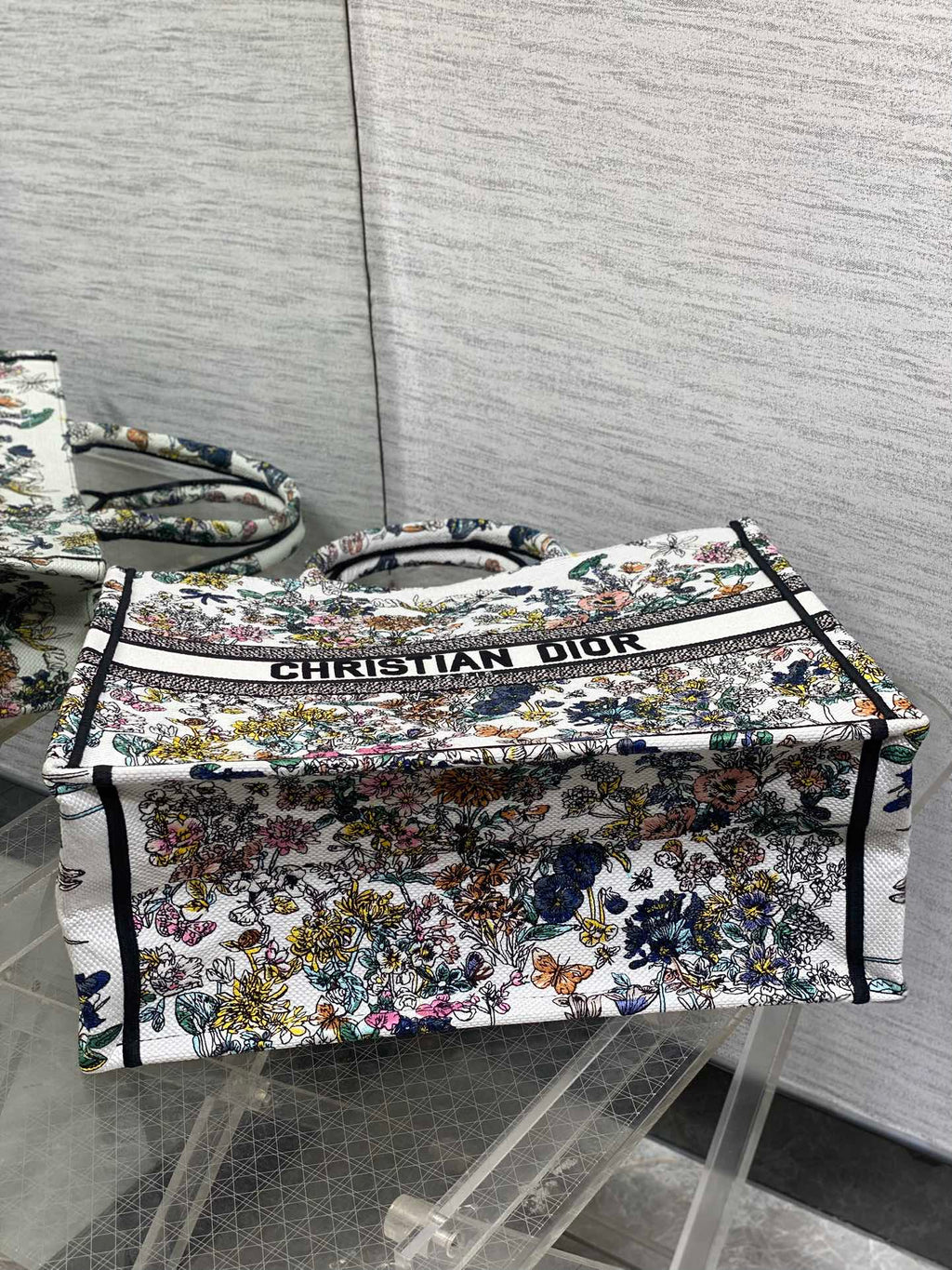 Велика сумка-тоут Dior з текстилю — фото 7