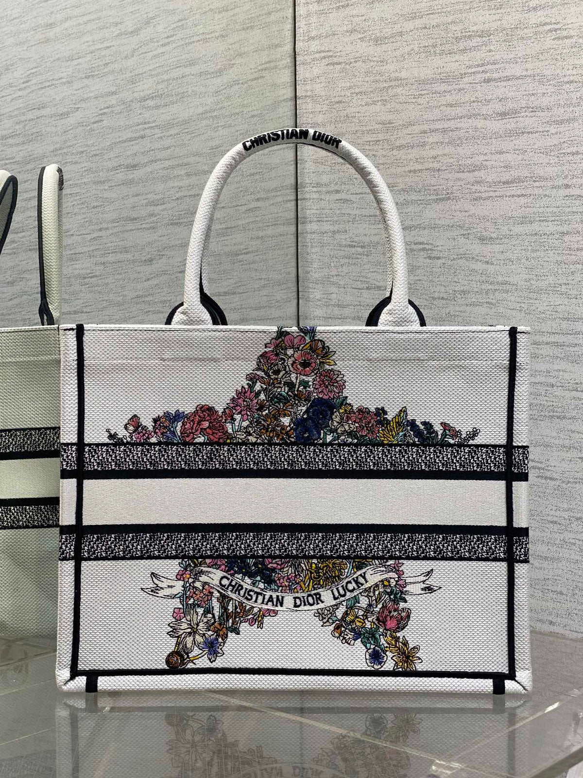 Середня сумка-тоут Dior з текстилю — фото 4