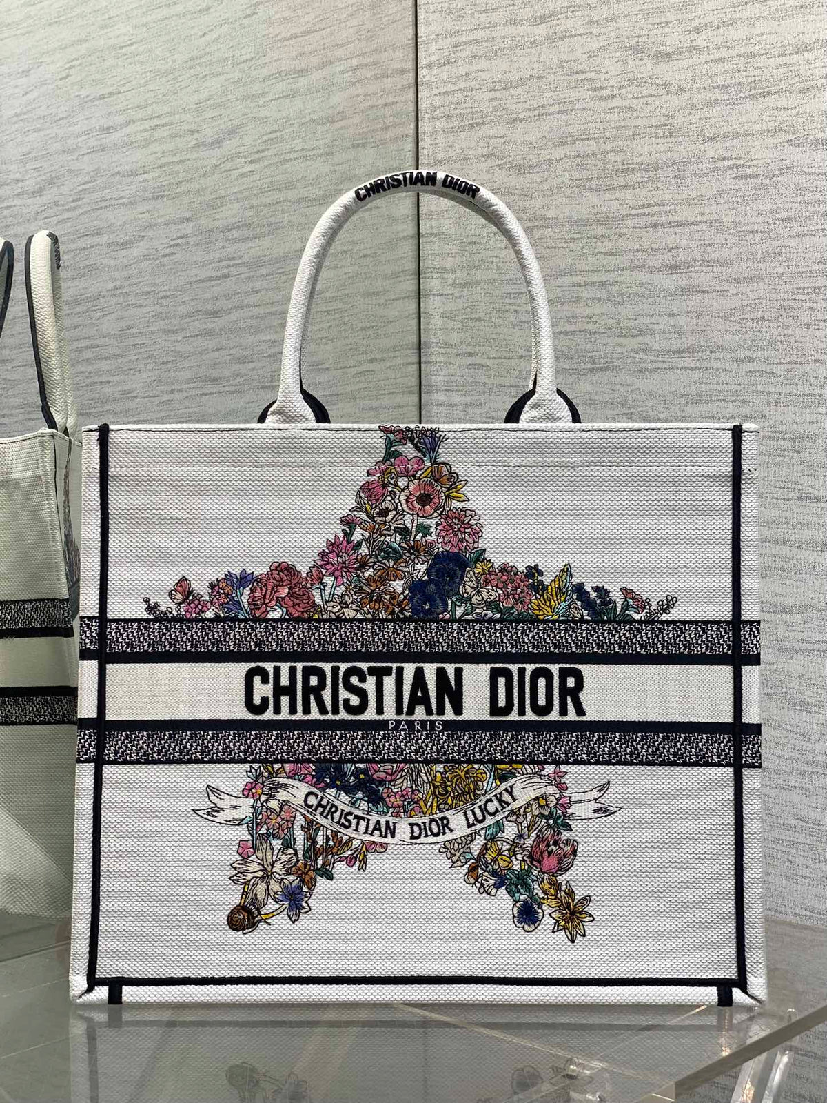 Велика сумка-тоут Dior з текстилю — фото 1