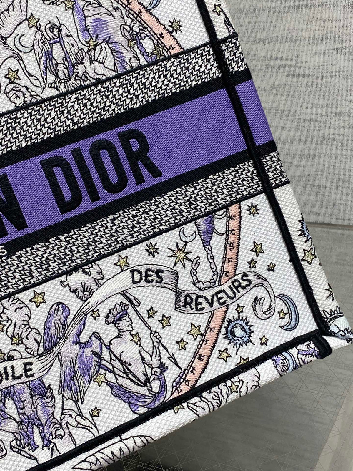 Середня сумка-тоут Dior з текстилю — фото 3