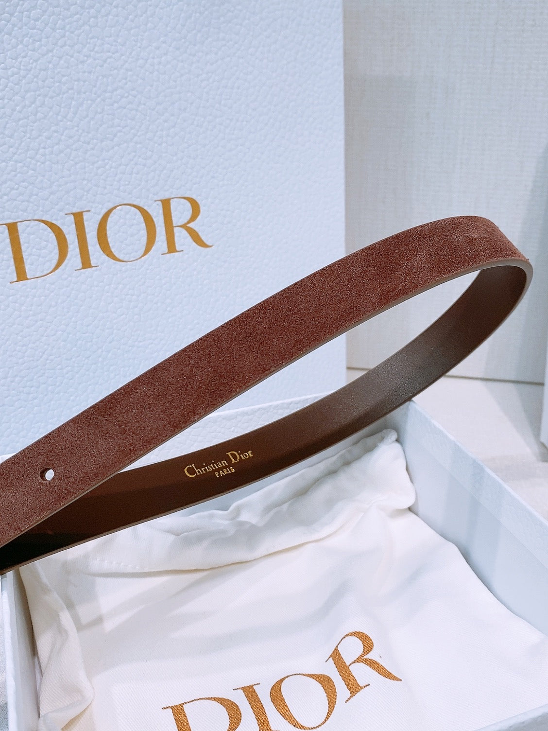 Ремінь Dior з натуральної шкіри теляти — фото 5