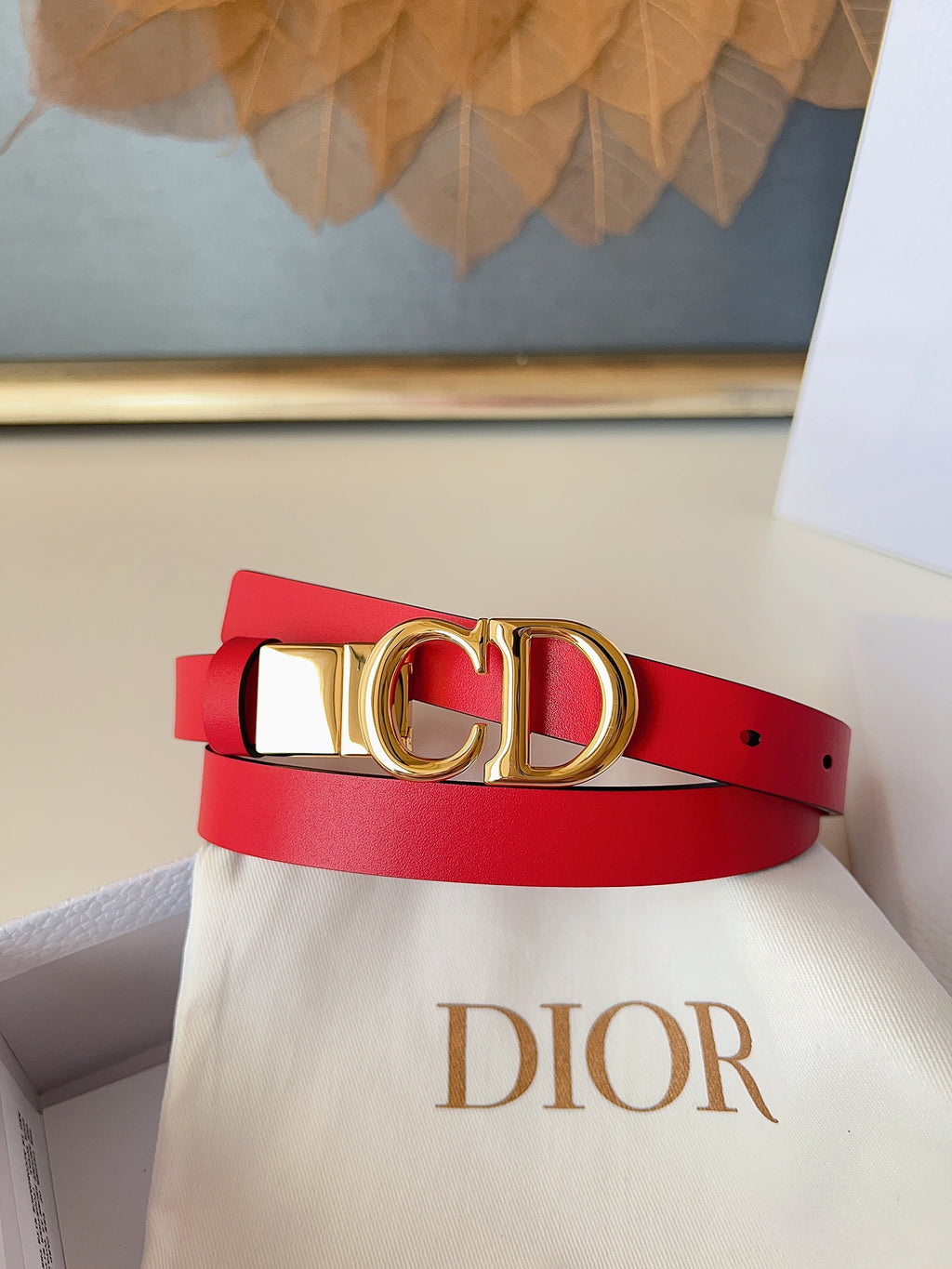 Ремінь Dior з натуральної шкіри теляти — фото 6