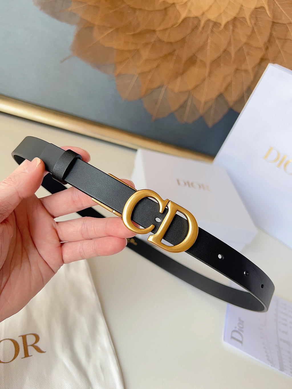 Ремінь Dior з натуральної шкіри теляти — фото 1