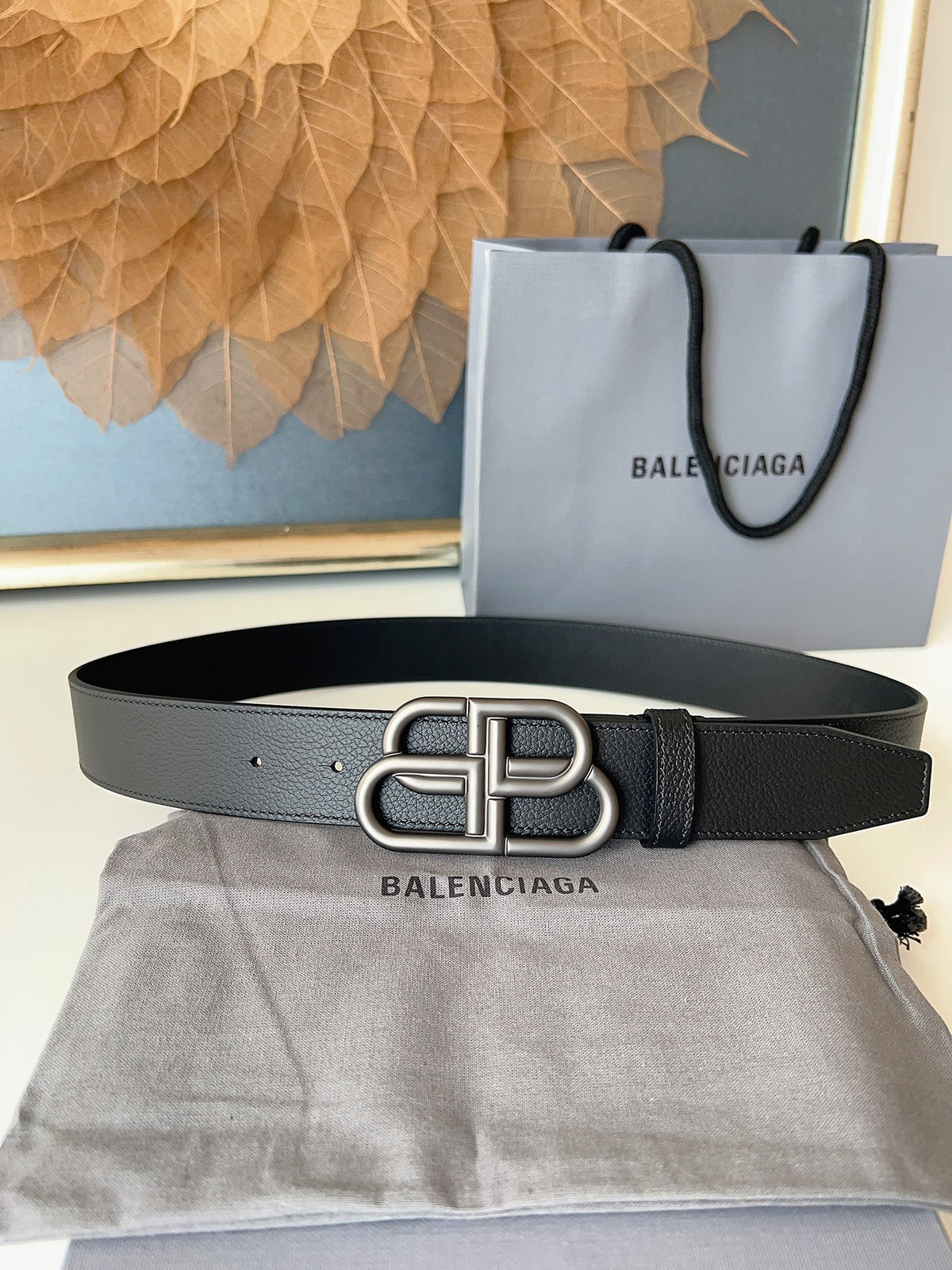 Ремінь Balenciaga з натуральної шкіри теляти — фото 1