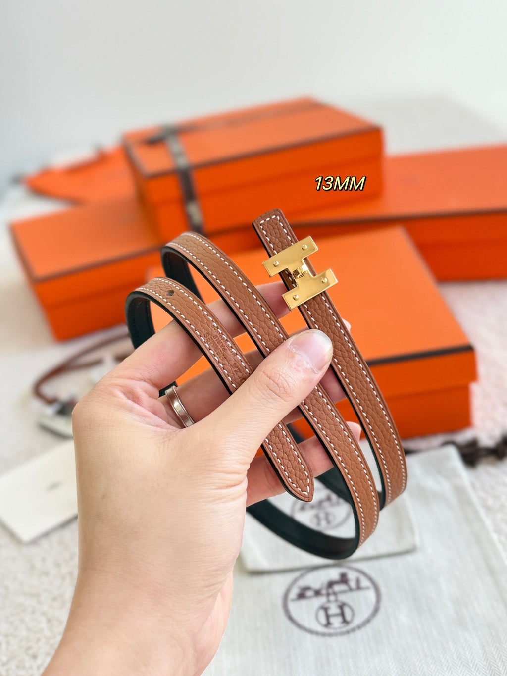 Ремінь Hermès з шкіри Togo — фото 2