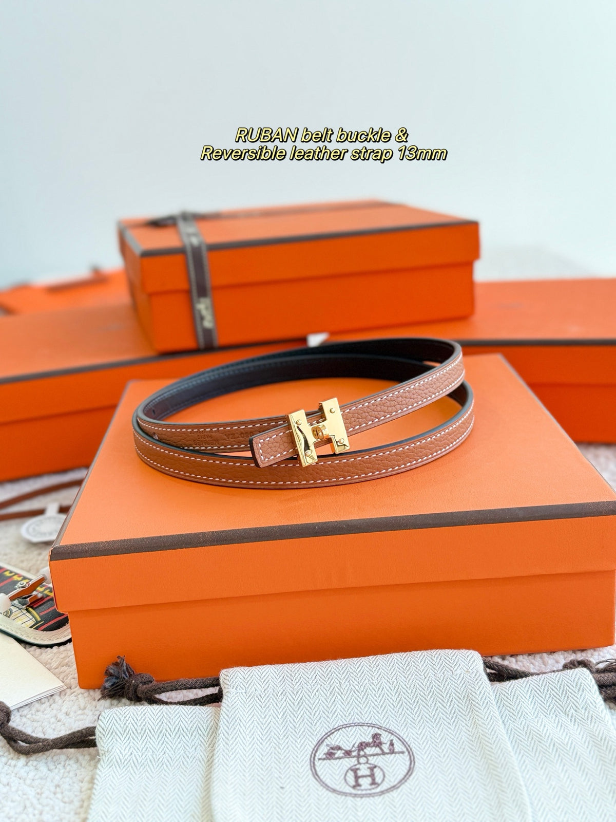 Ремінь Hermès з шкіри Togo — фото 1