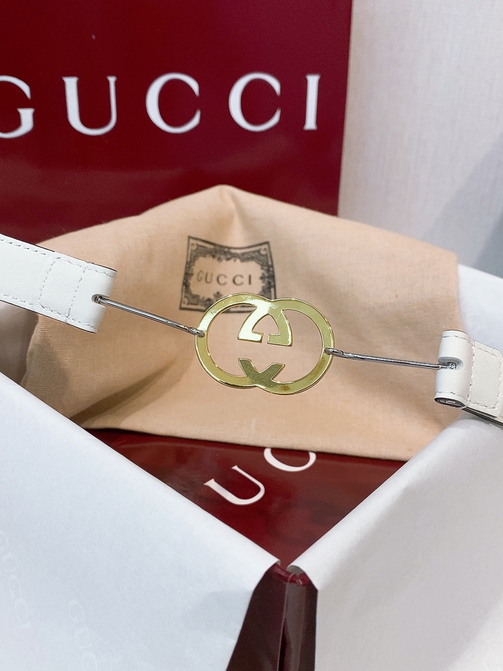 Ремінь Gucci Double G з натуральної шкіри з пряжкою-штифтом — фото 3