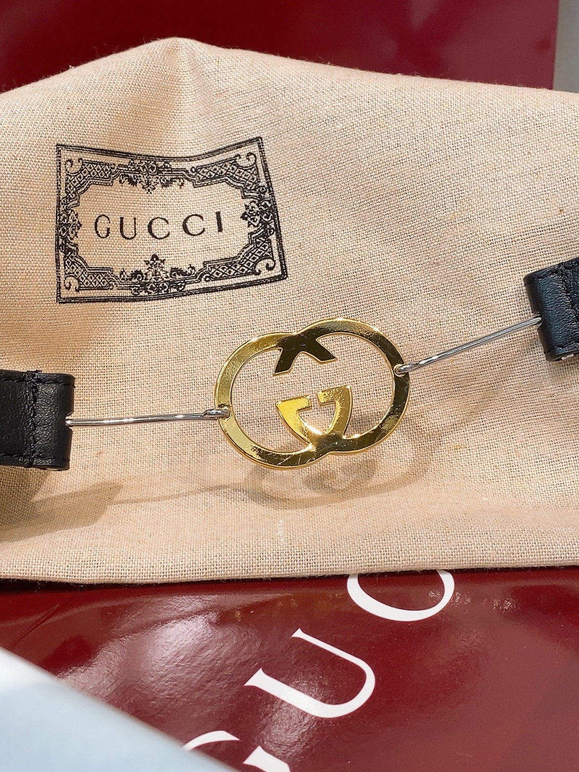 Ремінь Gucci Double G з натуральної шкіри з пряжкою-штифтом — фото 5